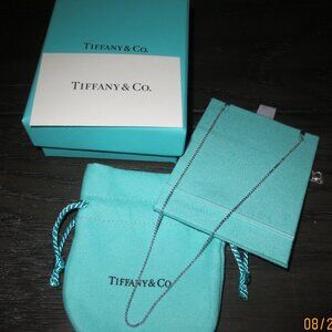 Tiffany & Co. Small Beaded 18" Sterling Silver Chain